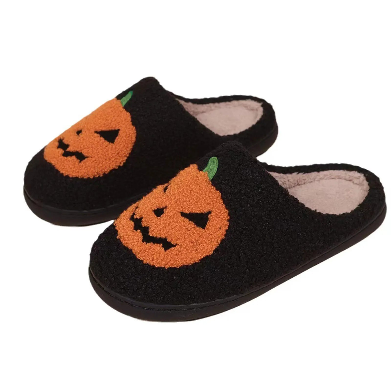 Halloween Slippers for Women Men Spooky Slides Soft Plush Fuzzy Slippers Slippers Indoor Outdoor Shoes